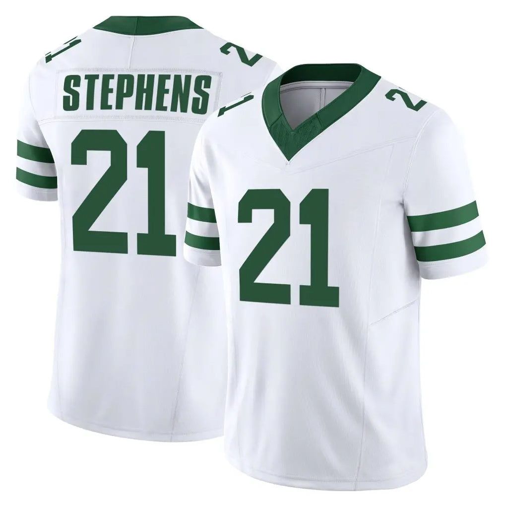 Tuec NY.Jets #21 Brandon Stephens Player White Legacy Limited Vapor F.U.S.E. Home Game Stitched Jerseys