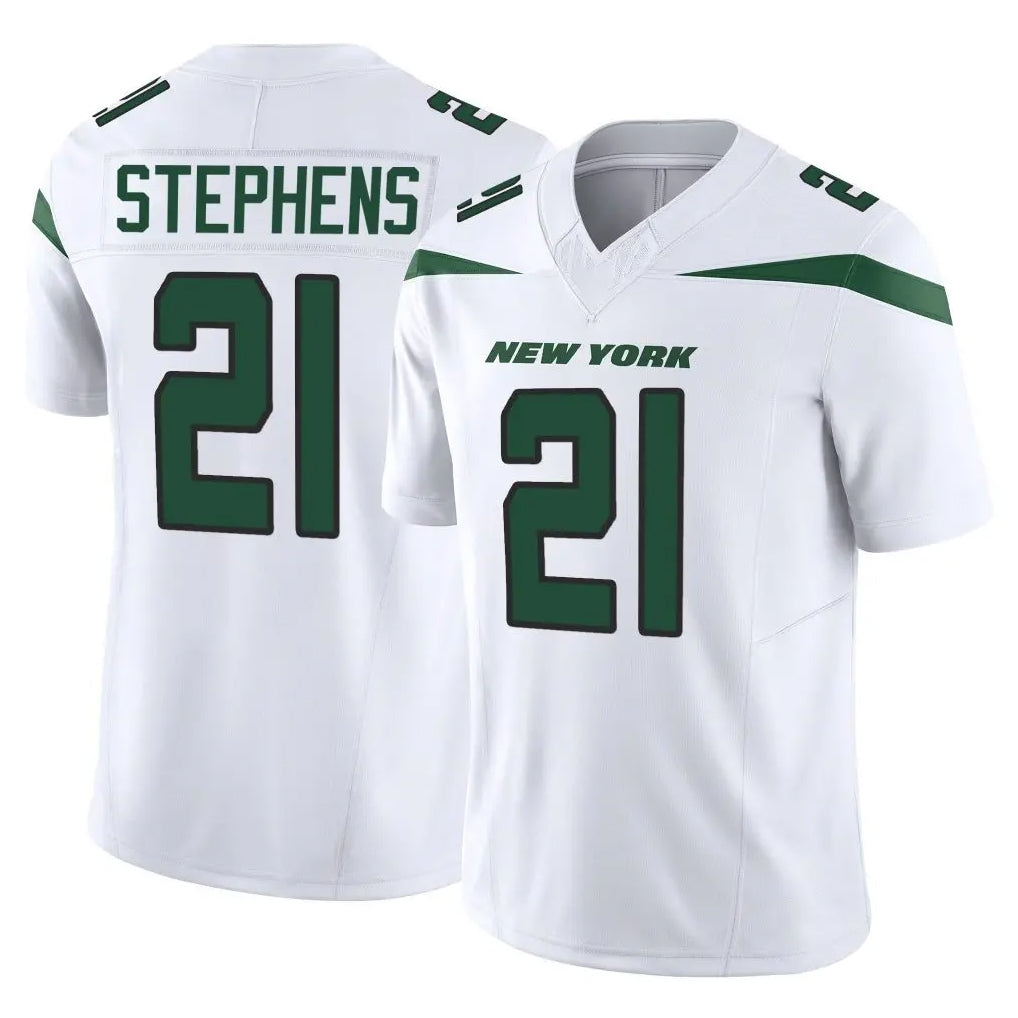 Tuec NY.Jets #21 Brandon Stephens Player White Limited Vapor F.U.S.E. Home Game Stitched Jerseys