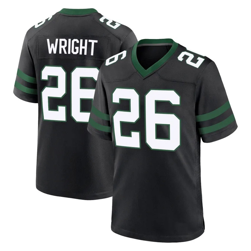 Tuec NY.Jets #26 Nahshon Wright Player Black Legacy Home Game Stitched Jerseys