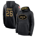 Tuec NY.Jets #26 Nahshon Wright Player Black Salute to Service Hoodies Limited Game Stitched Jerseys