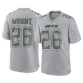 Tuec NY.Jets #26 Nahshon Wright Player Gray Limited Atmosphere Fashion Home Game Stitched Jerseys