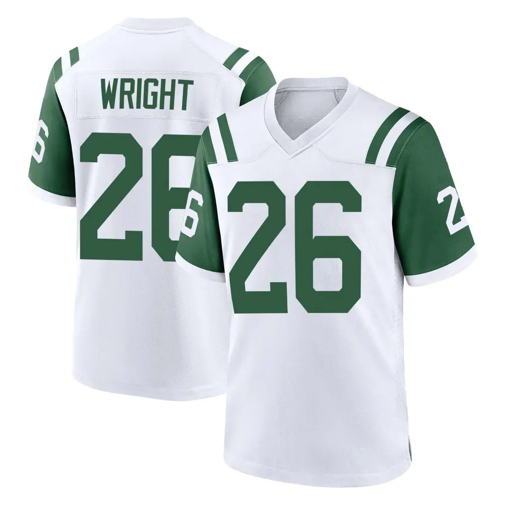 Tuec NY.Jets #26 Nahshon Wright Player White Classic Home Game Stitched Jerseys