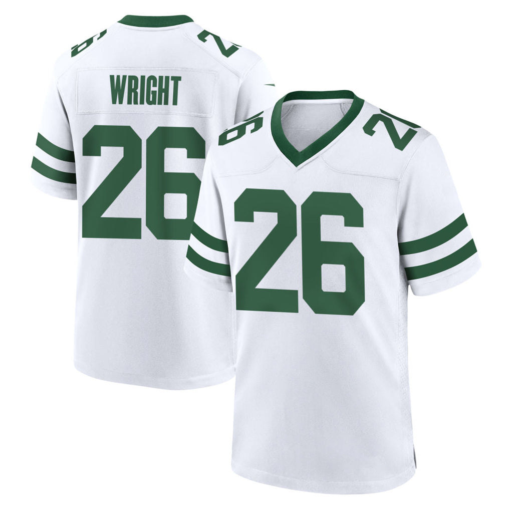 Tuec NY.Jets #26 Nahshon Wright Player White Legacy Home Game Stitched Jerseys