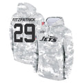 Tuec NY.Jets #29 Minkah Fitzpatrick Player Arctic Camo Salute to Service Pullover Hoodies Limited Game Stitched Jerseys