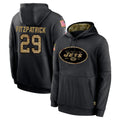 Tuec NY.Jets #29 Minkah Fitzpatrick Player Black Salute to Service Hoodies Limited Game Stitched Jerseys