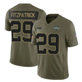 Tuec NY.Jets #29 Minkah Fitzpatrick Player Olive 2025 Salute To Service Limited Stitched Jerseys