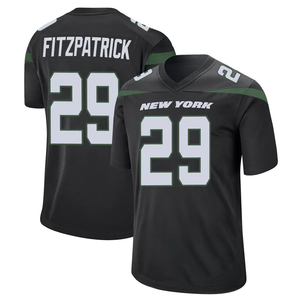 Tuec NY.Jets #29 Minkah Fitzpatrick Player Stealth Black Home Game Stitched Jerseys