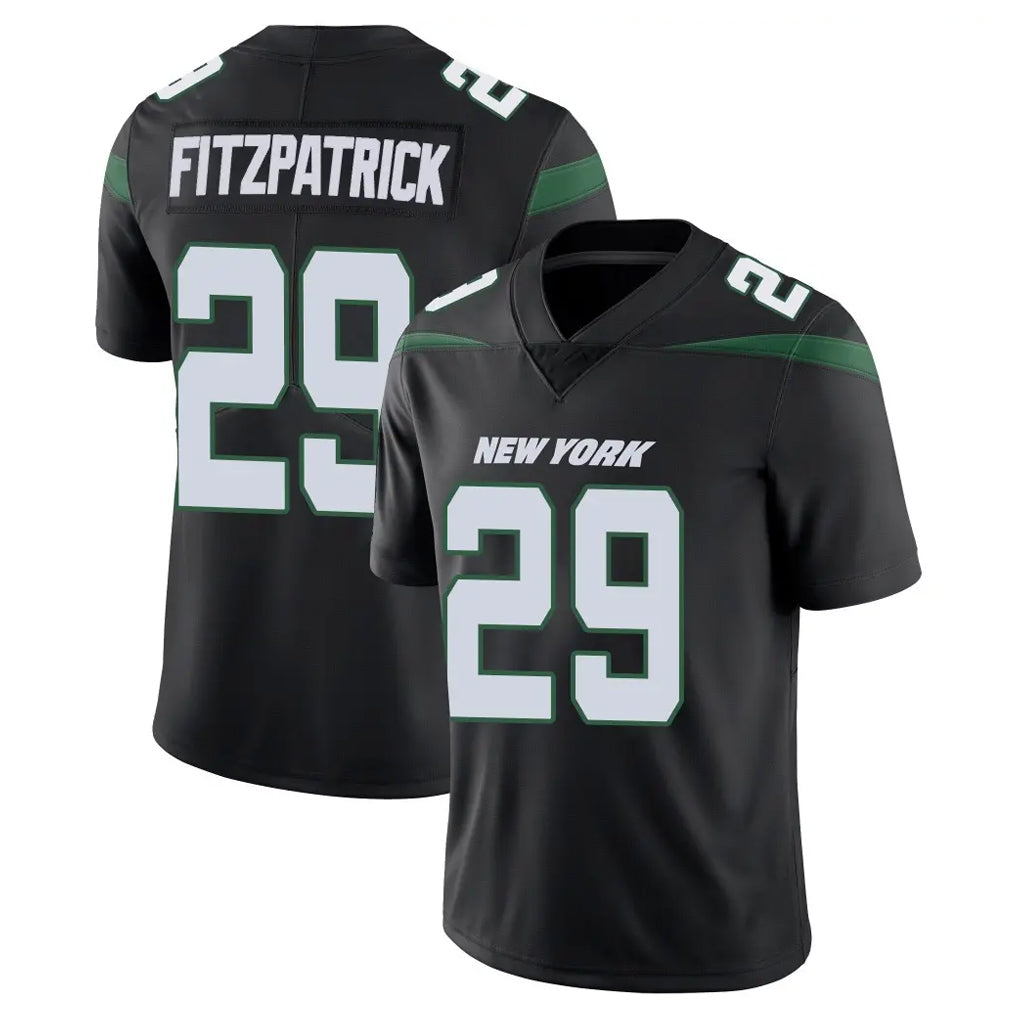 Tuec NY.Jets #29 Minkah Fitzpatrick Player Stealth Black Limited Vapor Home Game Stitched Jerseys