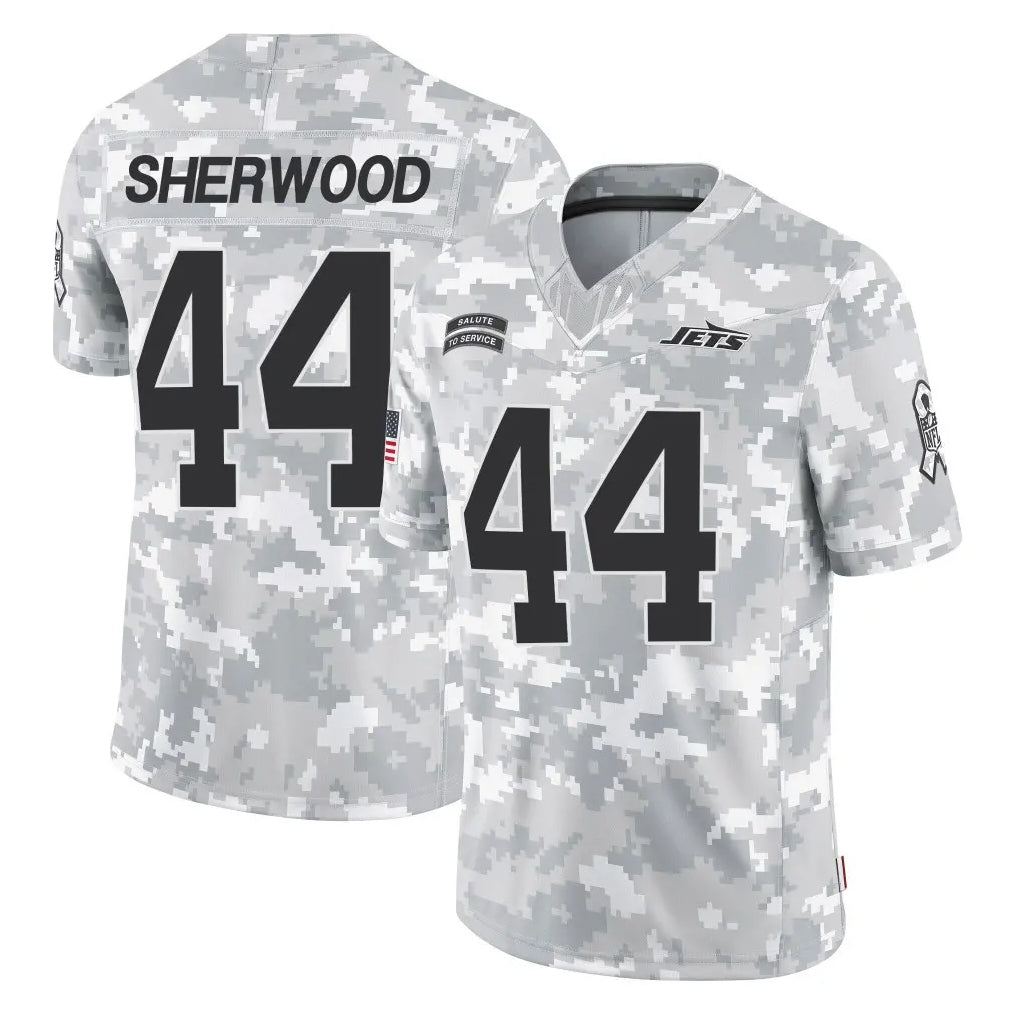 Tuec NY.Jets #44 Jamien Sherwood Player Arctic Camo Salute to Service Limited Game Stitched Jerseys