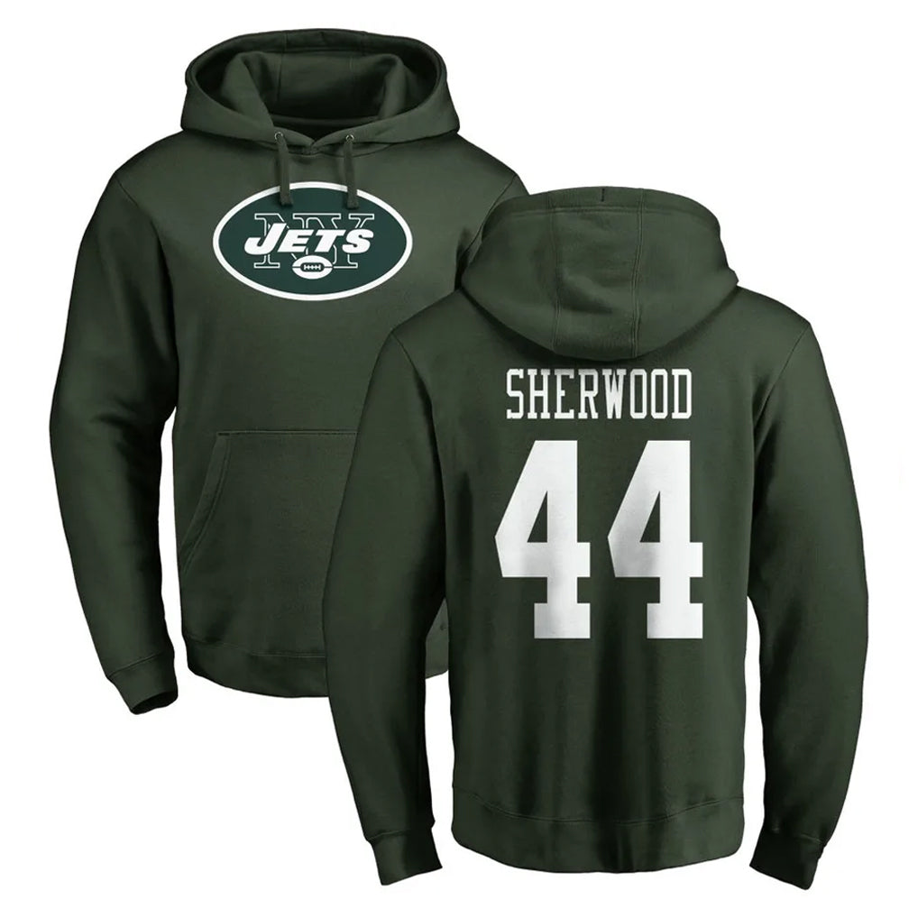 Tuec NY.Jets #44 Jamien Sherwood Player Green LOGO Pullover Hoodies Limited Game Stitched Jerseys