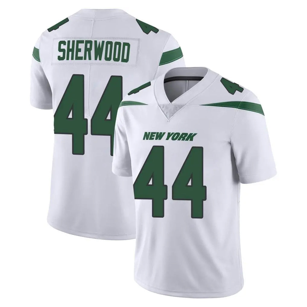 Tuec NY.Jets #44 Jamien Sherwood Player White Spotlight Limited Vapor Home Game Stitched Jerseys