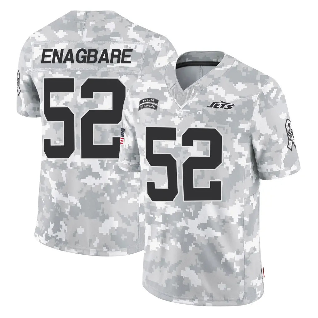 Tuec NY.Jets #52 Kingsley Enagbare Player Arctic Camo Salute to Service Limited Game Stitched Jerseys