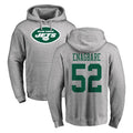 Tuec NY.Jets #52 Kingsley Enagbare Player Gray LOGO Pullover Hoodies Limited Game Stitched Jerseys
