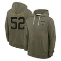 Tuec NY.Jets #52 Kingsley Enagbare Player Olive Salute to Service Pullover Hoodies Limited Stitched Jerseys