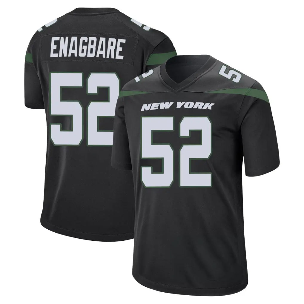 Tuec NY.Jets #52 Kingsley Enagbare Player Stealth Black Home Game Stitched Jerseys