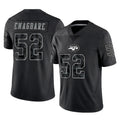 Tuec NY.Jets #52 Kingsley Enagbare Player Stealth Black Limited Reflective Home Game Stitched Jerseys