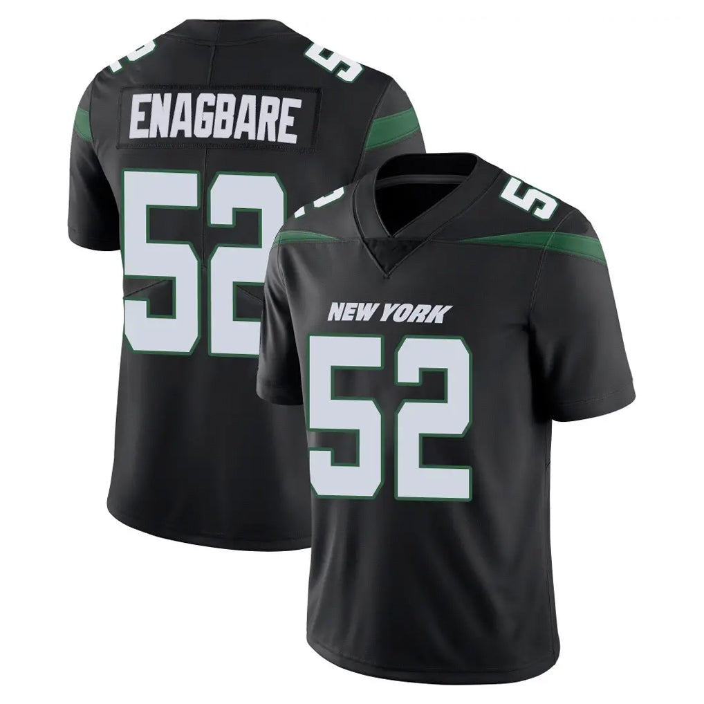 Tuec NY.Jets #52 Kingsley Enagbare Player Stealth Black Limited Vapor Home Game Stitched Jerseys