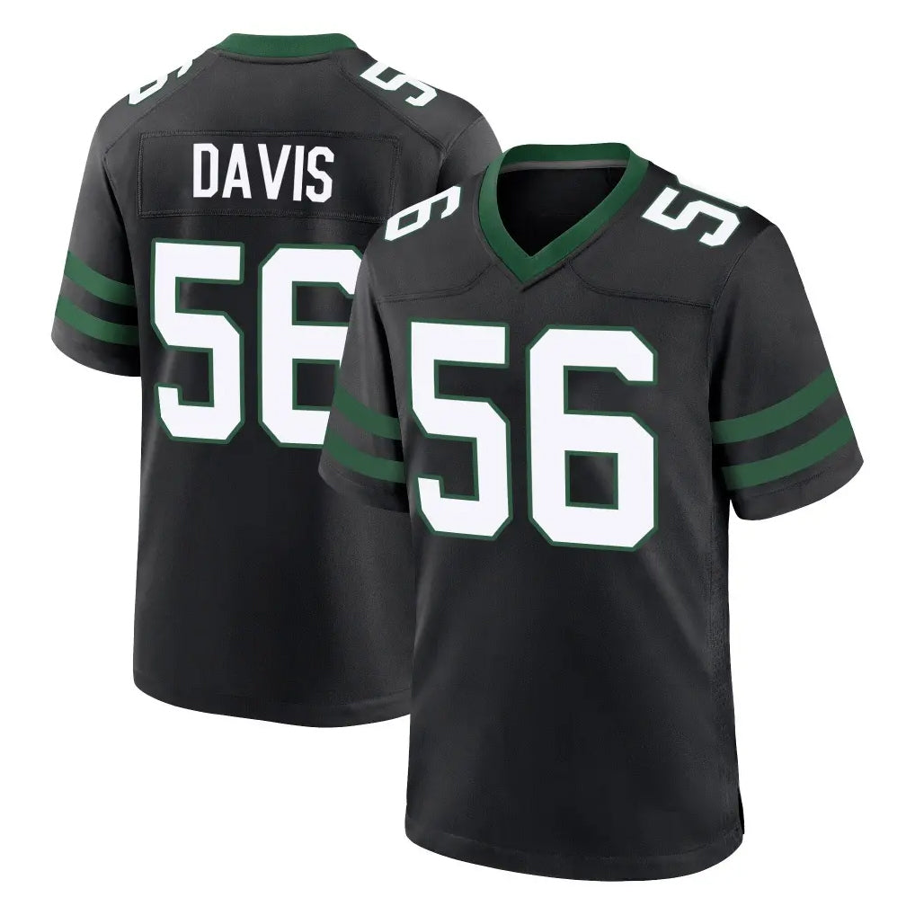 Tuec NY.Jets #56 Demario Davis Player Black Legacy Home Game Stitched Jerseys