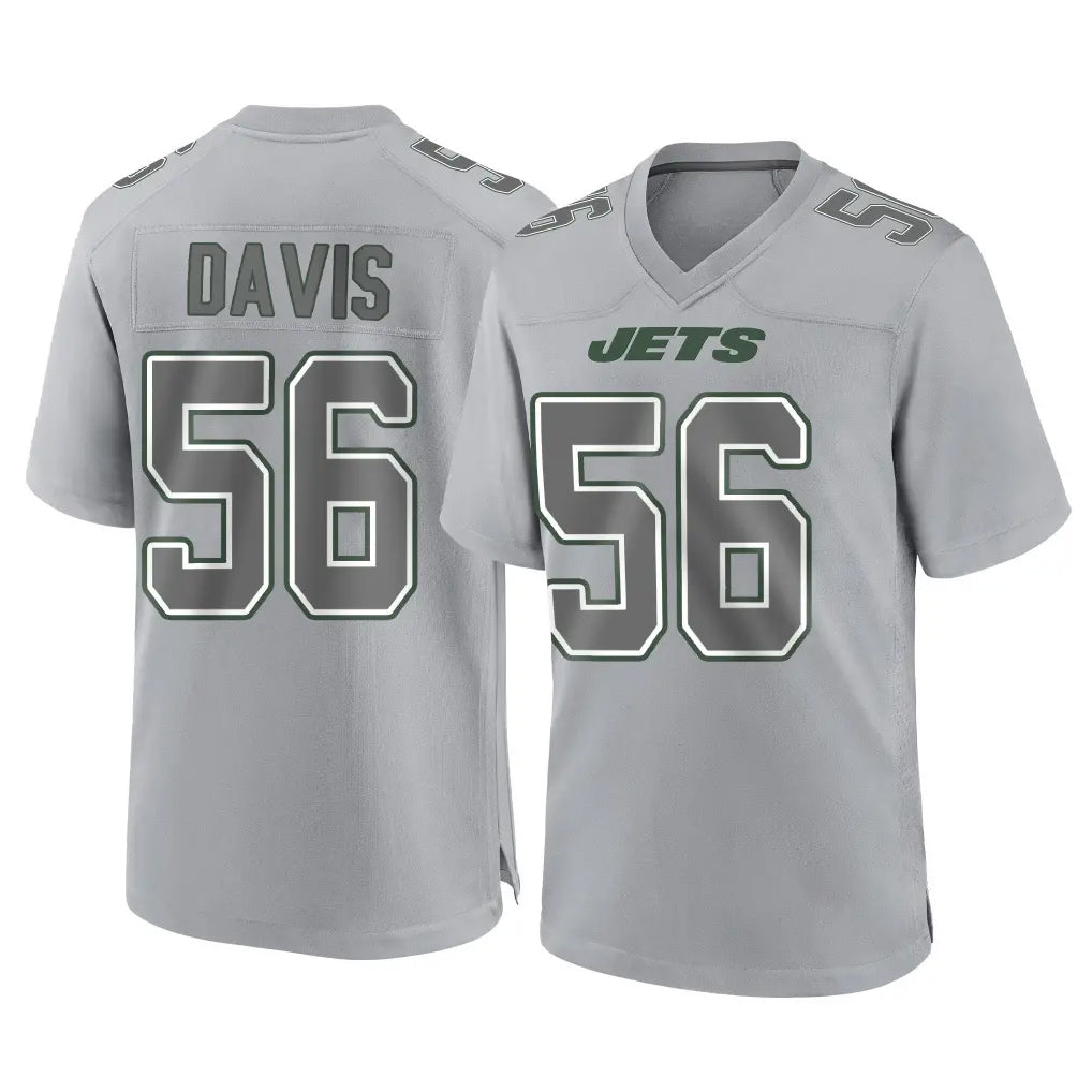 Tuec NY.Jets #56 Demario Davis Player Gray Limited Atmosphere Fashion Home Game Stitched Jerseys