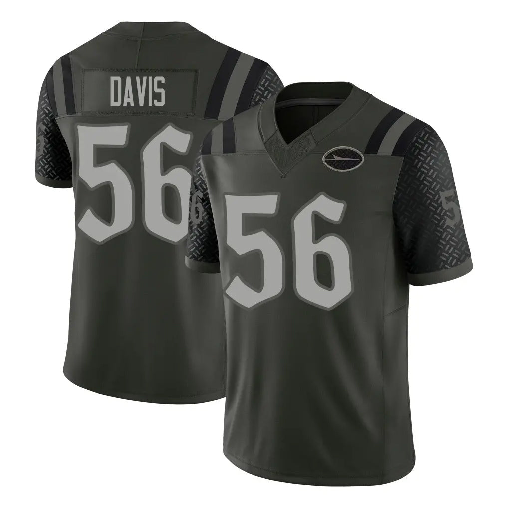 Tuec NY.Jets #56 Demario Davis Player Green Limited 2025 Rivalries Collection Home Game Stitched Jerseys