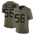 Tuec NY.Jets #56 Demario Davis Player Olive 2025 Salute To Service Limited Stitched Jerseys