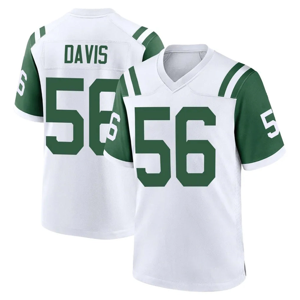 Tuec NY.Jets #56 Demario Davis Player White Classic Home Game Stitched Jerseys