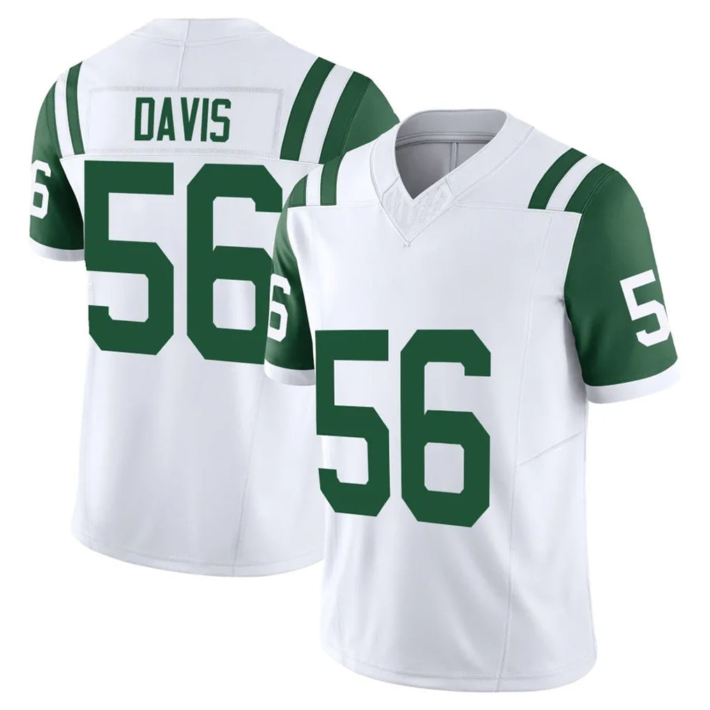 Tuec NY.Jets #56 Demario Davis Player White Limited Classic Vapor F.U.S.E. Home Game Stitched Jerseys