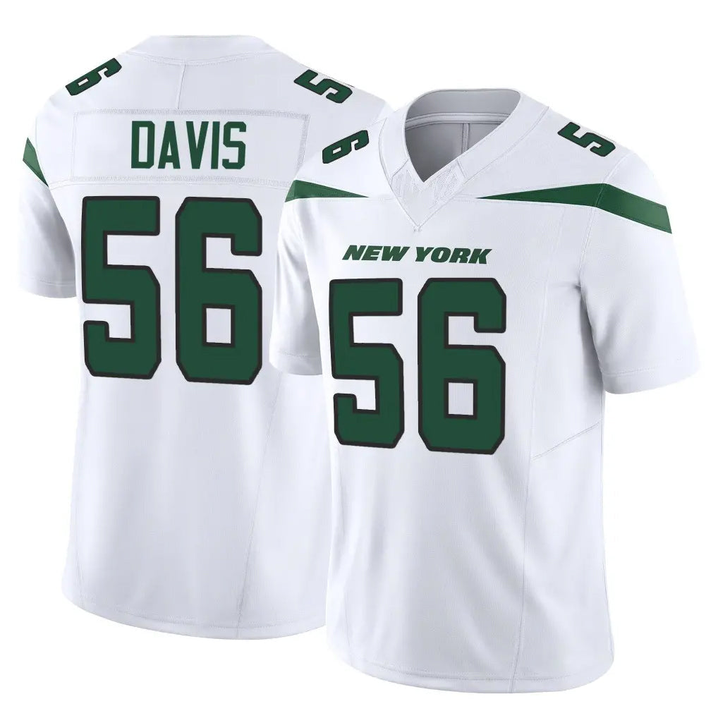 Tuec NY.Jets #56 Demario Davis Player White Limited Vapor F.U.S.E. Home Game Stitched Jerseys