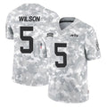 Tuec NY.Jets #5 Garrett Wilson Player Arctic Camo Salute to Service Limited Game Stitched Jerseys