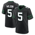 Tuec NY.Jets #5 Garrett Wilson Player Black Legacy Home Game Stitched Jerseys