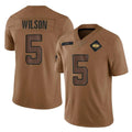 Tuec NY.Jets #5 Garrett Wilson Player Brown Salute To Service Limited Stitched Jerseys