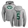 Tuec NY.Jets #5 Garrett Wilson Player Gray LOGO Pullover Hoodies Limited Game Stitched Jerseys