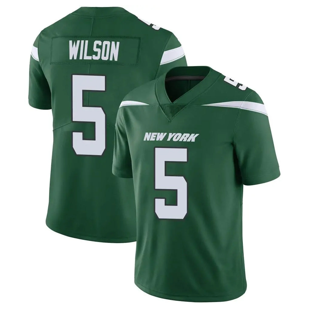 Tuec NY.Jets #5 Garrett Wilson Player Green Limited Vapor Home Game Stitched Jerseys