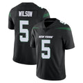 Tuec NY.Jets #5 Garrett Wilson Player Stealth Black Limited Vapor Home Game Stitched Jerseys