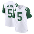 Tuec NY.Jets #5 Garrett Wilson Player White Classic Home Game Stitched Jerseys