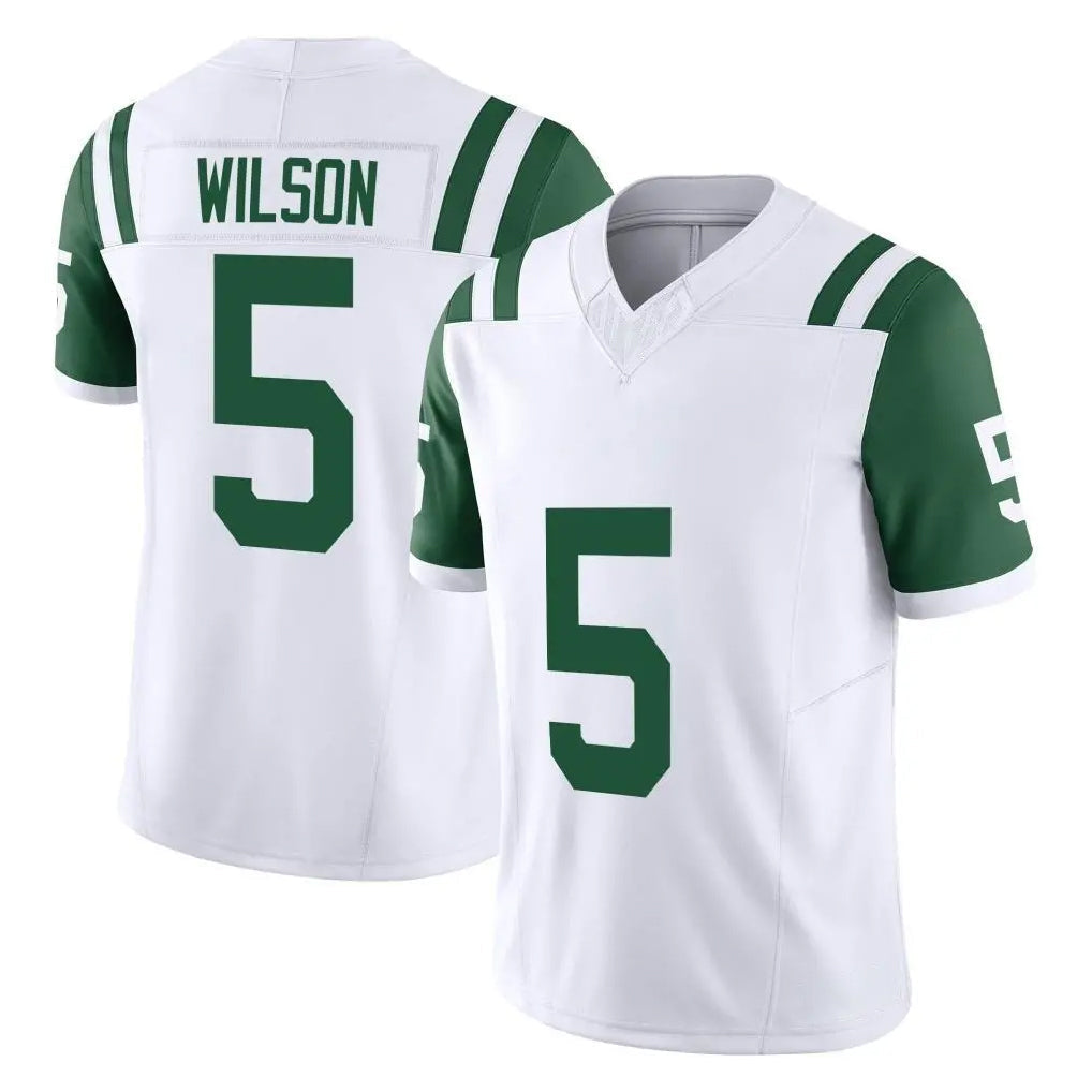 Tuec NY.Jets #5 Garrett Wilson Player White Limited Classic Vapor F.U.S.E. Home Game Stitched Jerseys