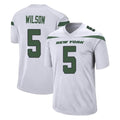 Tuec NY.Jets #5 Garrett Wilson Player White Spotlight Home Game Stitched Jerseys