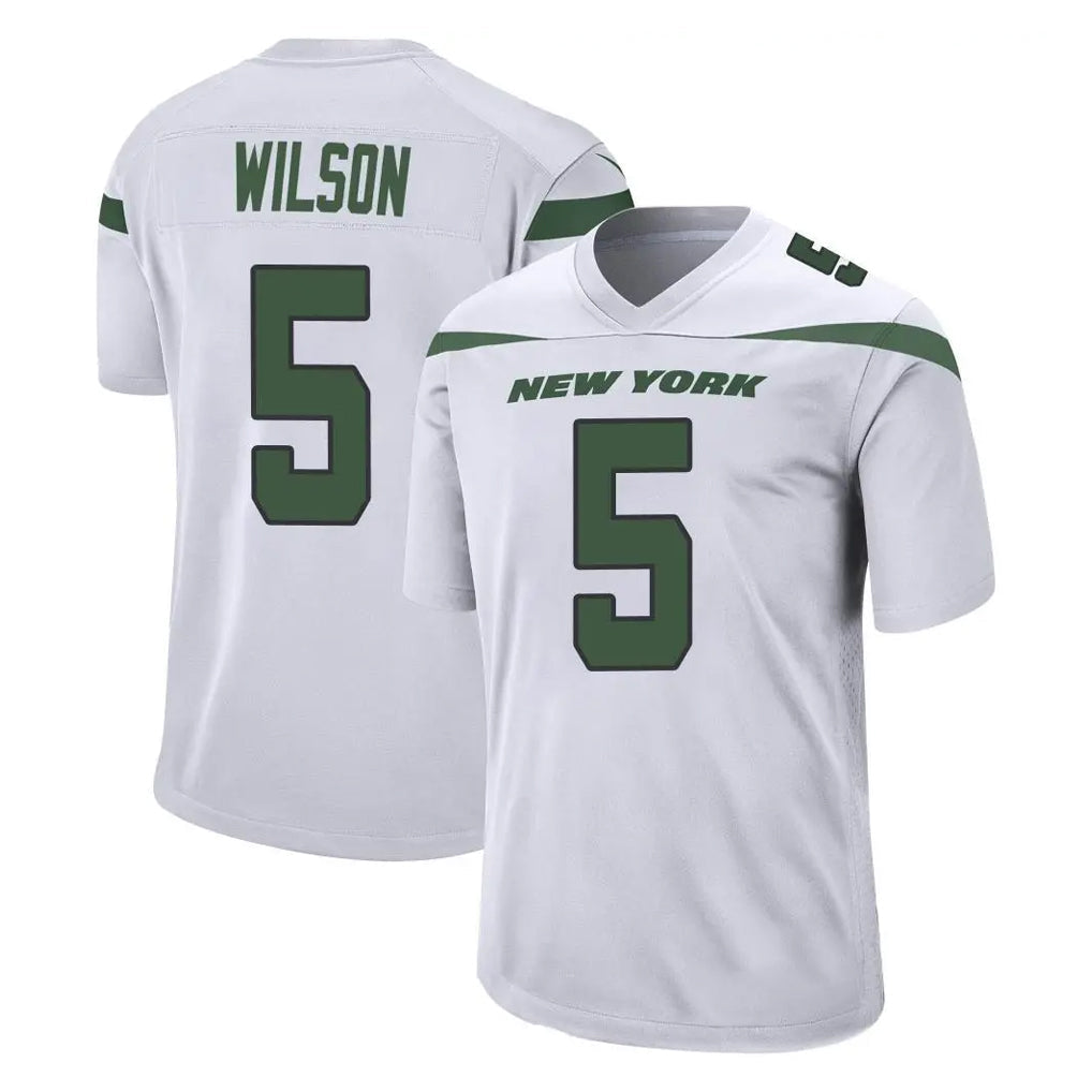 Tuec NY.Jets #5 Garrett Wilson Player White Spotlight Home Game Stitched Jerseys