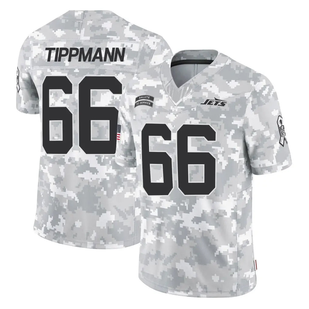 Tuec NY.Jets #66 Joe Tippmann Player Arctic Camo Salute to Service Limited Game Stitched Jerseys