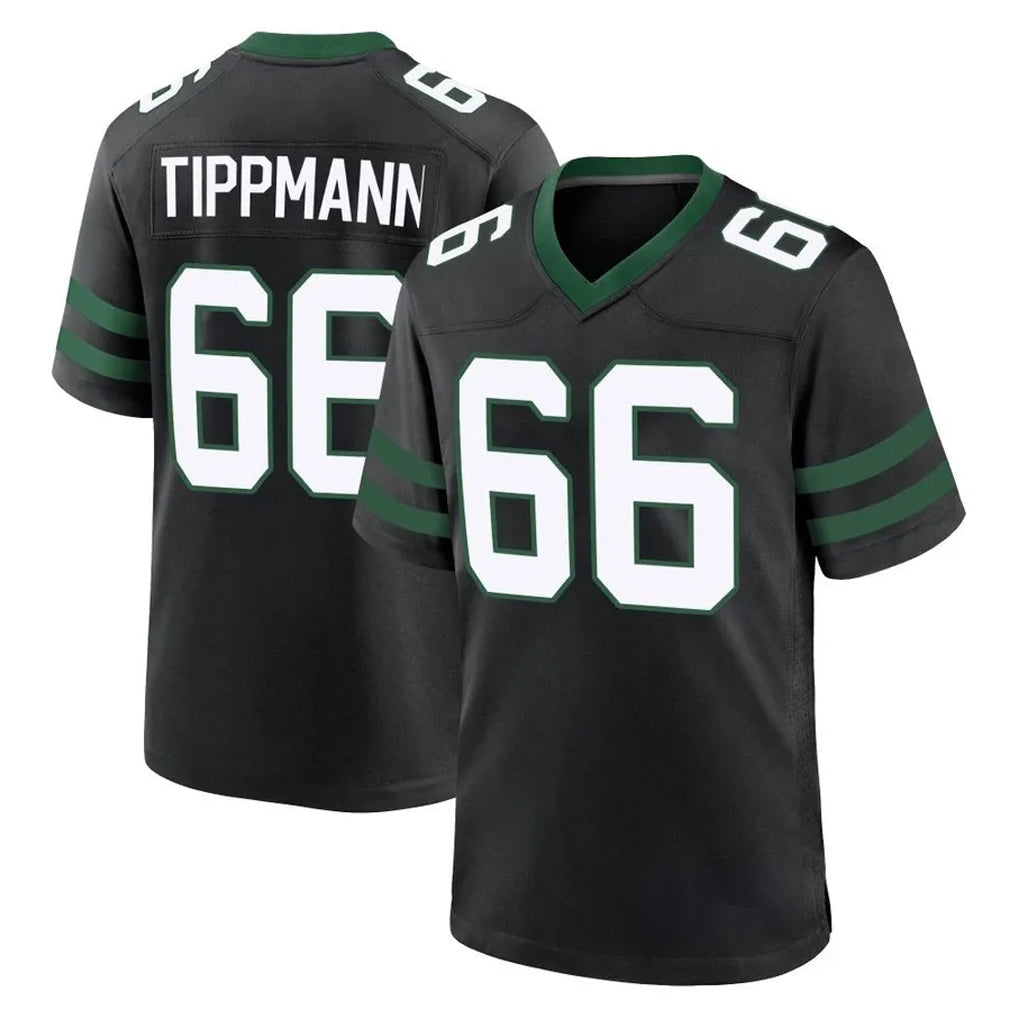 Tuec NY.Jets #66 Joe Tippmann Player Black Legacy Home Game Stitched Jerseys