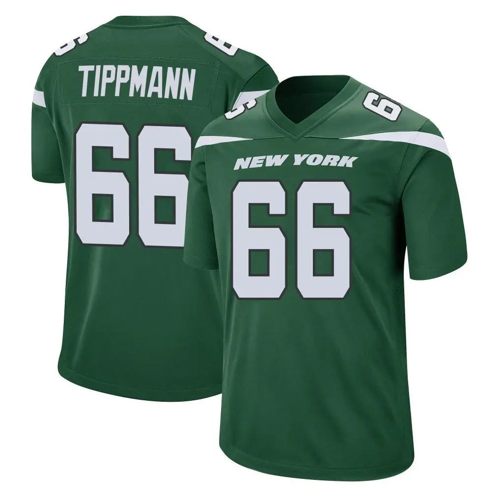 Tuec NY.Jets #66 Joe Tippmann Player Green Home Game Stitched Jerseys