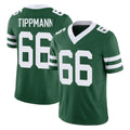 Tuec NY.Jets #66 Joe Tippmann Player Green Legacy Limited Vapor F.U.S.E. Home Game Stitched Jerseys