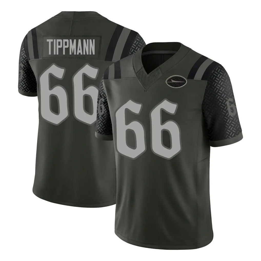Tuec NY.Jets #66 Joe Tippmann Player Green Limited 2025 Rivalries Collection Home Game Stitched Jerseys