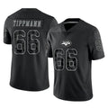 Tuec NY.Jets #66 Joe Tippmann Player Stealth Black Limited Reflective Home Game Stitched Jerseys