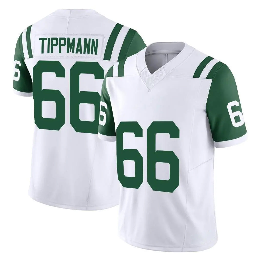 Tuec NY.Jets #66 Joe Tippmann Player White Limited Classic Vapor F.U.S.E. Home Game Stitched Jerseys