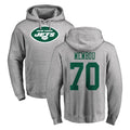 Tuec NY.Jets #70 Armand Membou Player Gray LOGO Pullover Hoodies Limited Game Stitched Jerseys