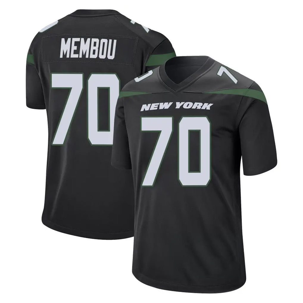 Tuec NY.Jets #70 Armand Membou Player Stealth Black Home Game Stitched Jerseys