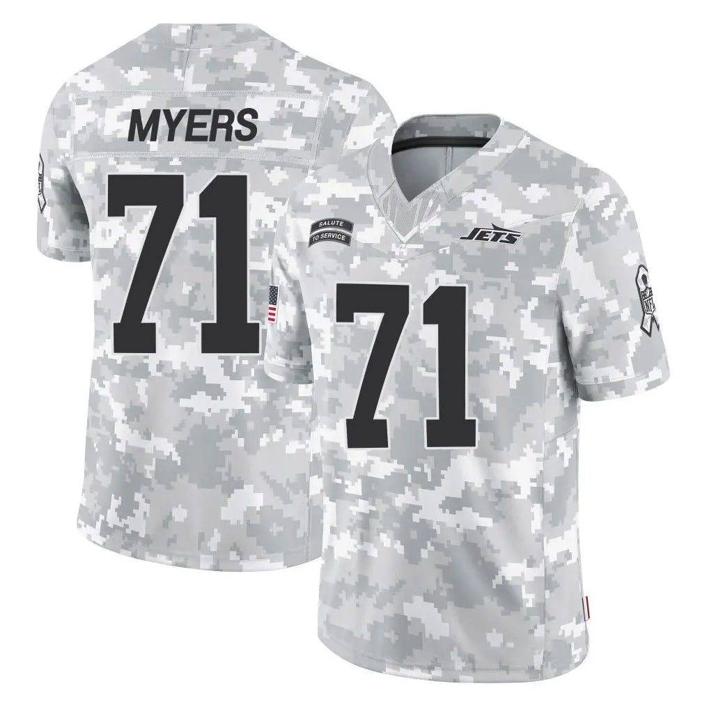 Tuec NY.Jets #71 Josh Myers Player Arctic Camo Salute to Service Limited Game Stitched Jerseys