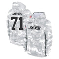 Tuec NY.Jets #71 Josh Myers Player Arctic Camo Salute to Service Pullover Hoodies Limited Game Stitched Jerseys