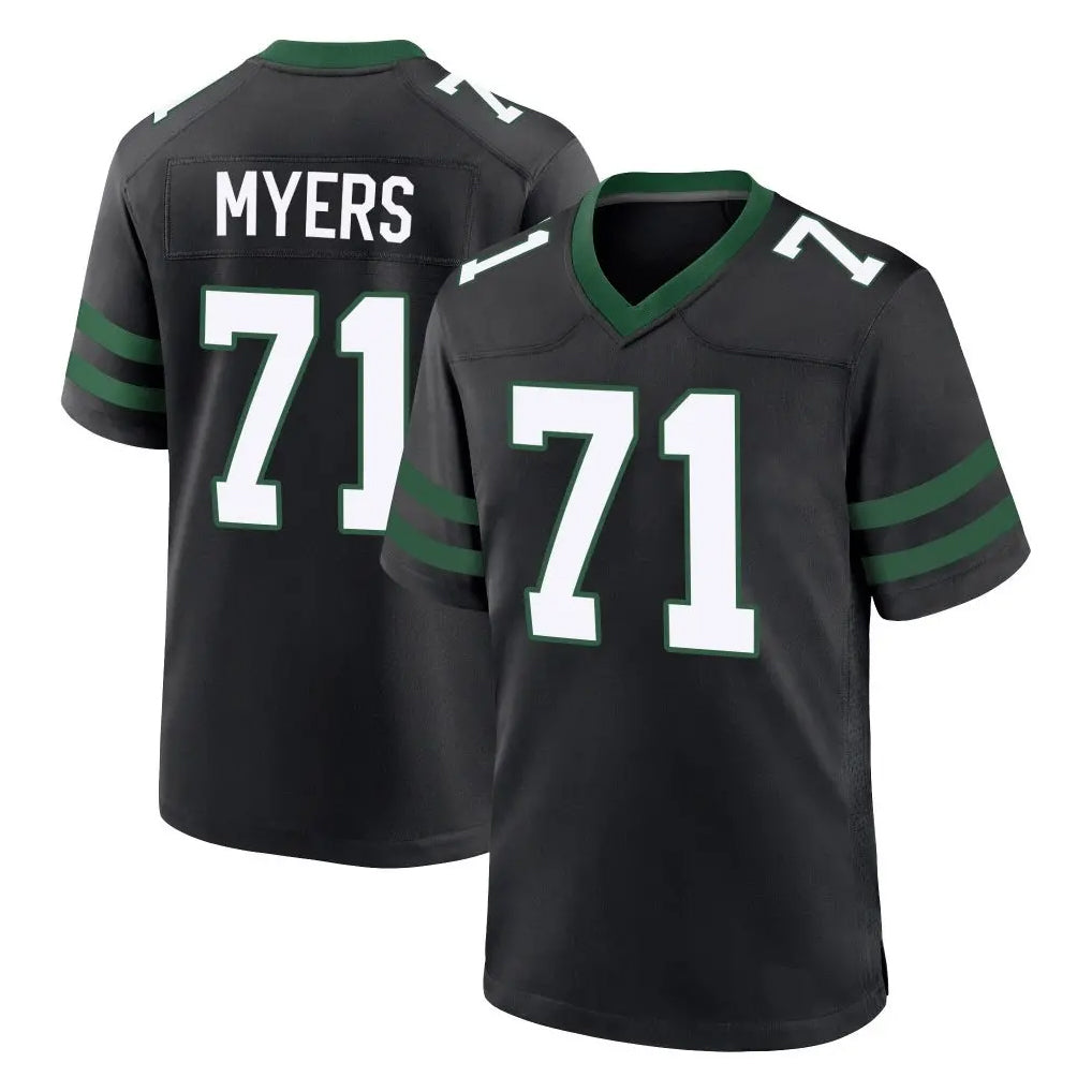 Tuec NY.Jets #71 Josh Myers Player Black Legacy Home Game Stitched Jerseys